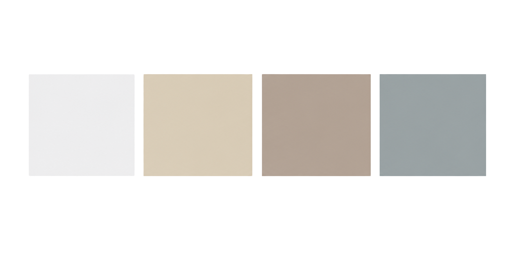 Vinyl fence color options: White, Tan, Clay, and Slate