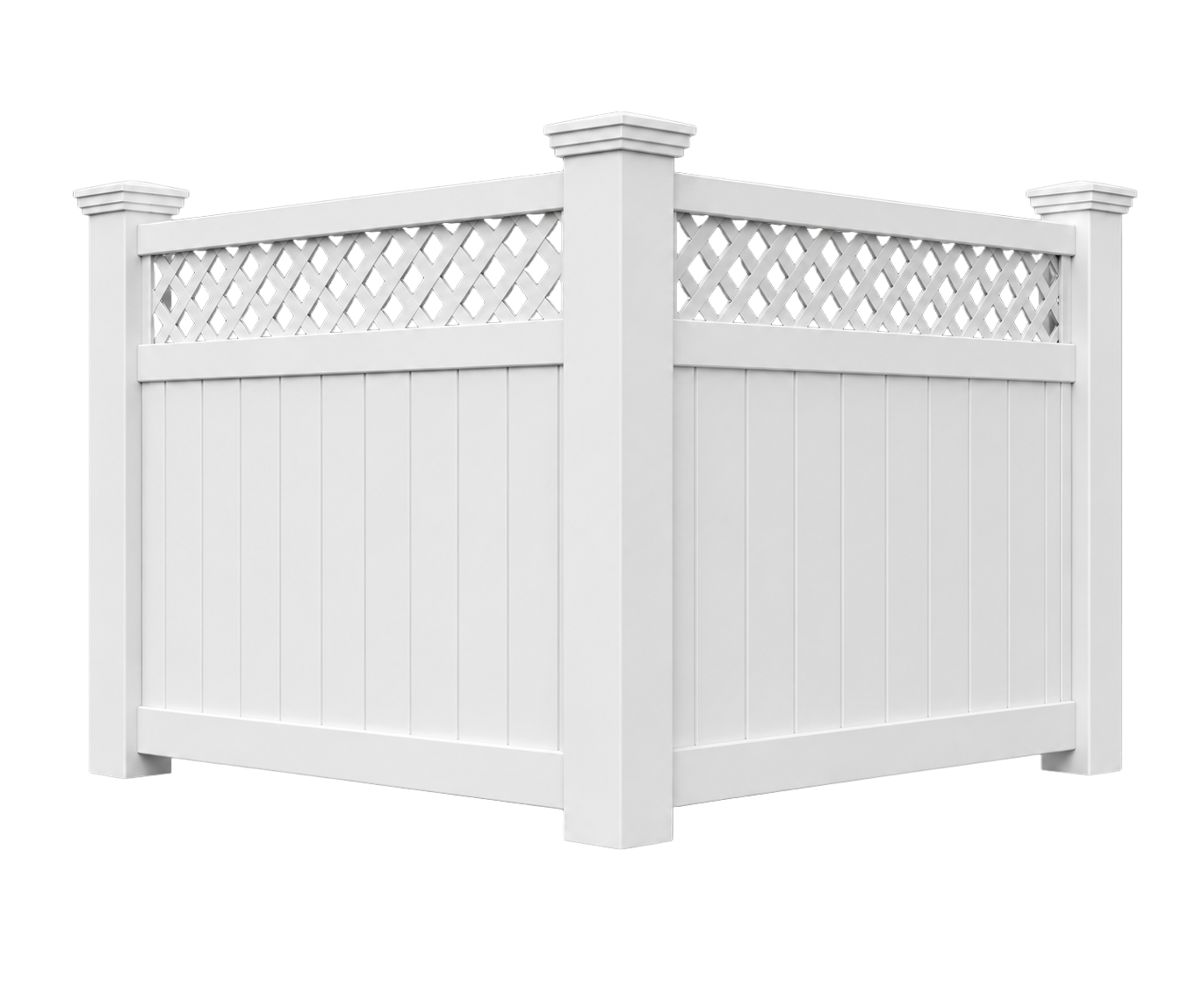 Estate with Lattice vinyl fence style