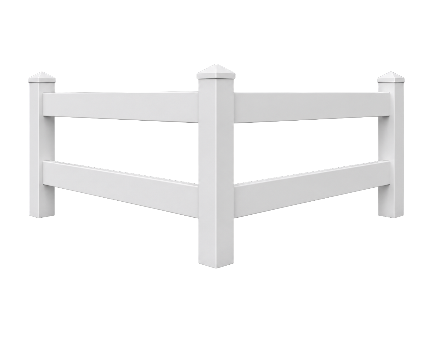 Two Rail vinyl fence style