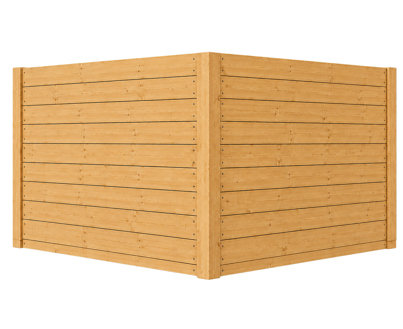 Horizontal wood fence style