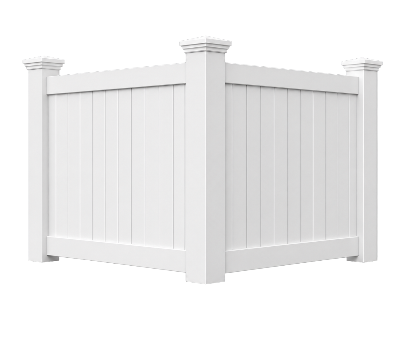 Residential wood fence in a backyard